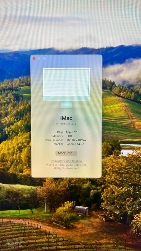 Imac  24 apple M1 ירוק