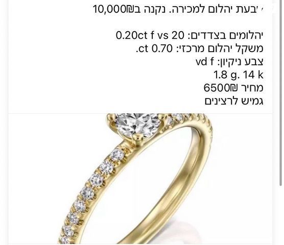 טבעת יהלום