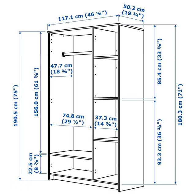 ארון 3 דלתות BRIMNES IKEA