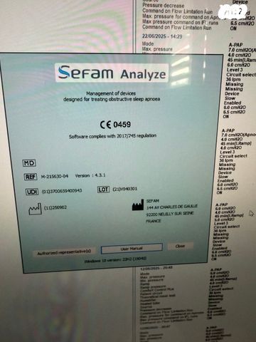 CPAP Nea Auto תוצרת SEFAM