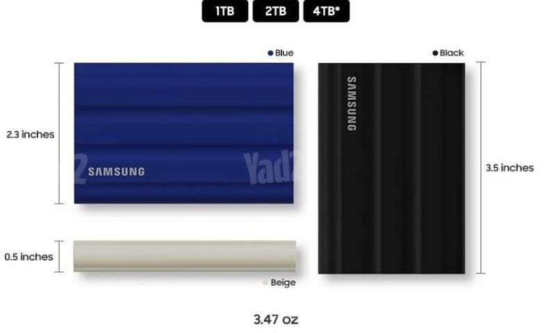 Samsung T7 SSD 4TB כונן חיצוני