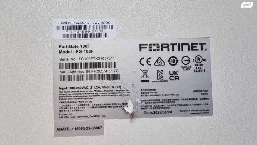 Fortigate 100F