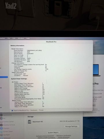 פרטים במודעה MacBook Pro 2019