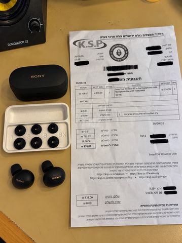 Sony WF-1000XM6 עם אחריות