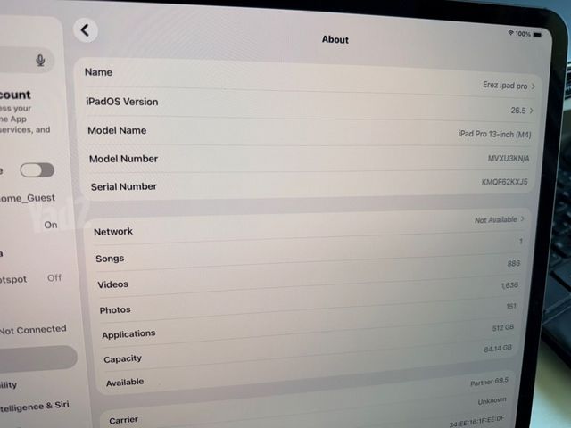 Ipad m4 512GB esim