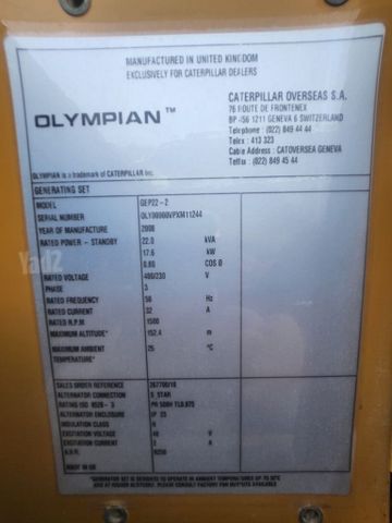 גנרטור Caterpillar Olympian