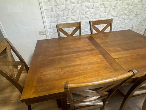 Solid oak dining table