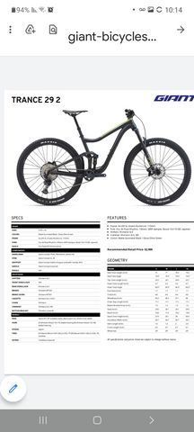 אופני giant trance 2 מידה L