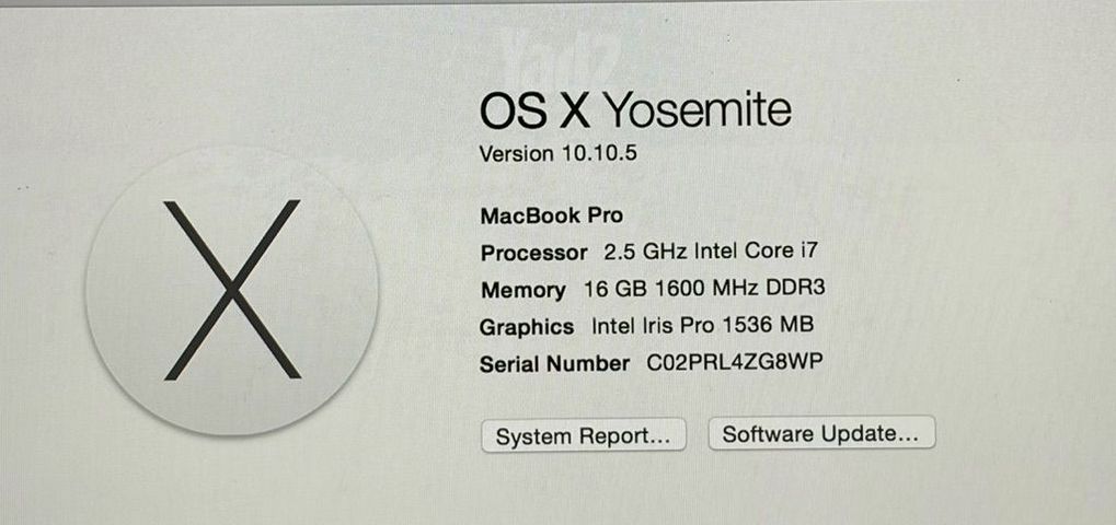 מקבוק פרו 15״ 2015 512GB