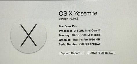 מקבוק פרו 15״ 2015 512GB