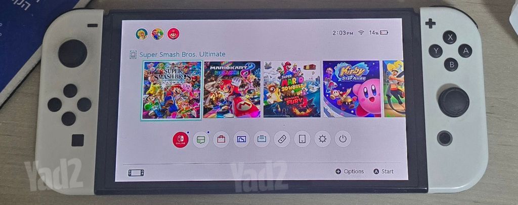 Switch Oled עם אביזרים ומשחק