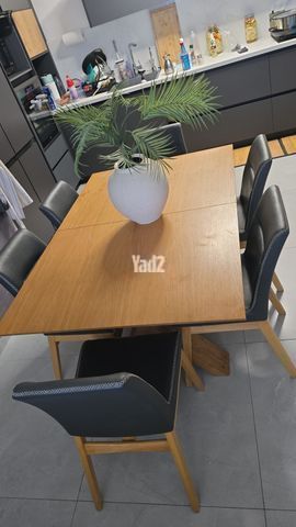 שולחן נפתח לענק+ 6 כסאות