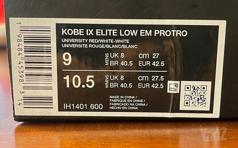 Kobe 9 מידה 42.5
