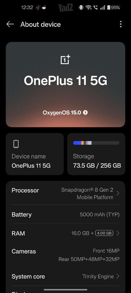 Oneplus 11 256gb/16gb ram
