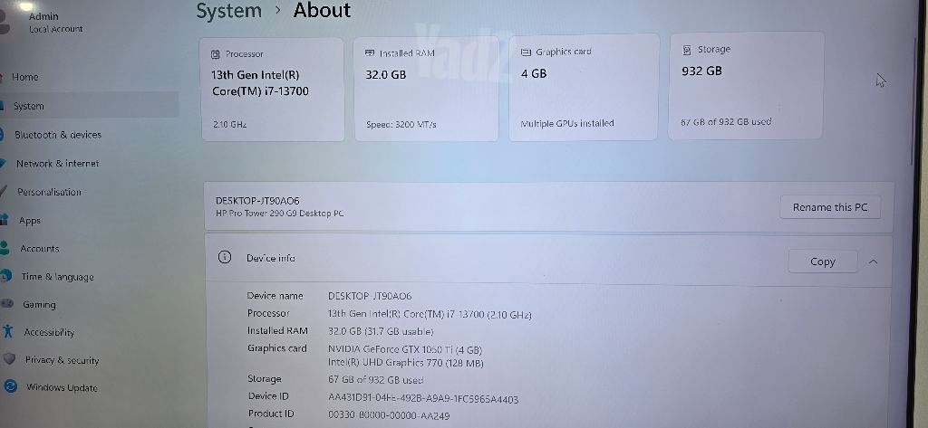מחשב נייח HP Pro Tower 290 G9