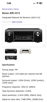 רסיבר דנון AVR 3313
