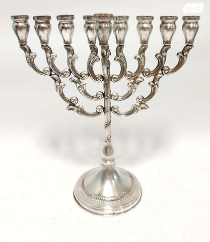 חנוכיית כסף 28 ס"מ