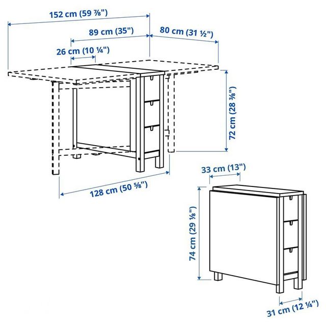 שולחן מתקפל IKEA
