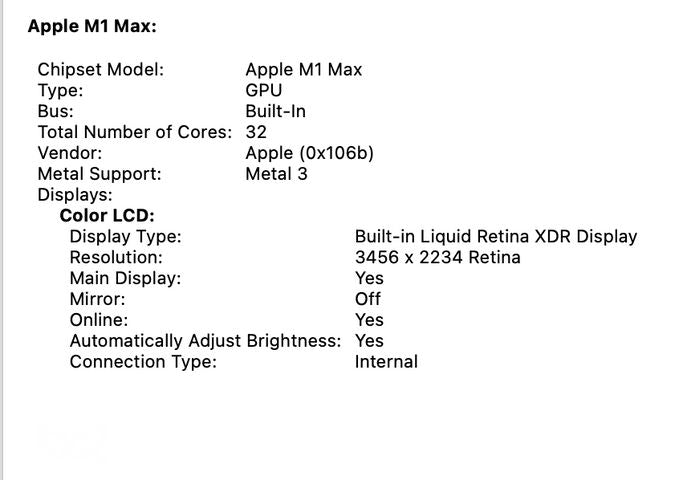 MacBook Pro 16 M1 Max