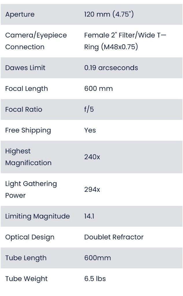 Sky Watcher 120 טלסקופ