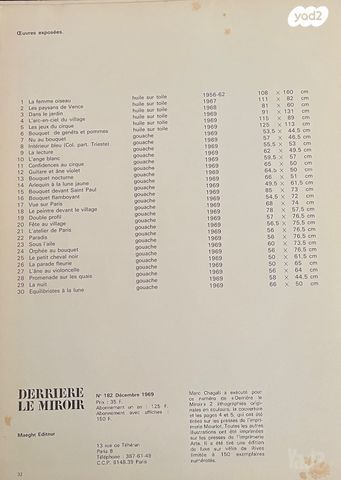 גיליון נדיר Derriere le Miroir