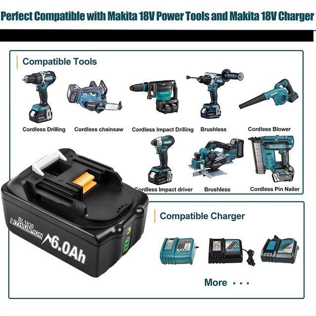 סוללה ומתען לMAKITA